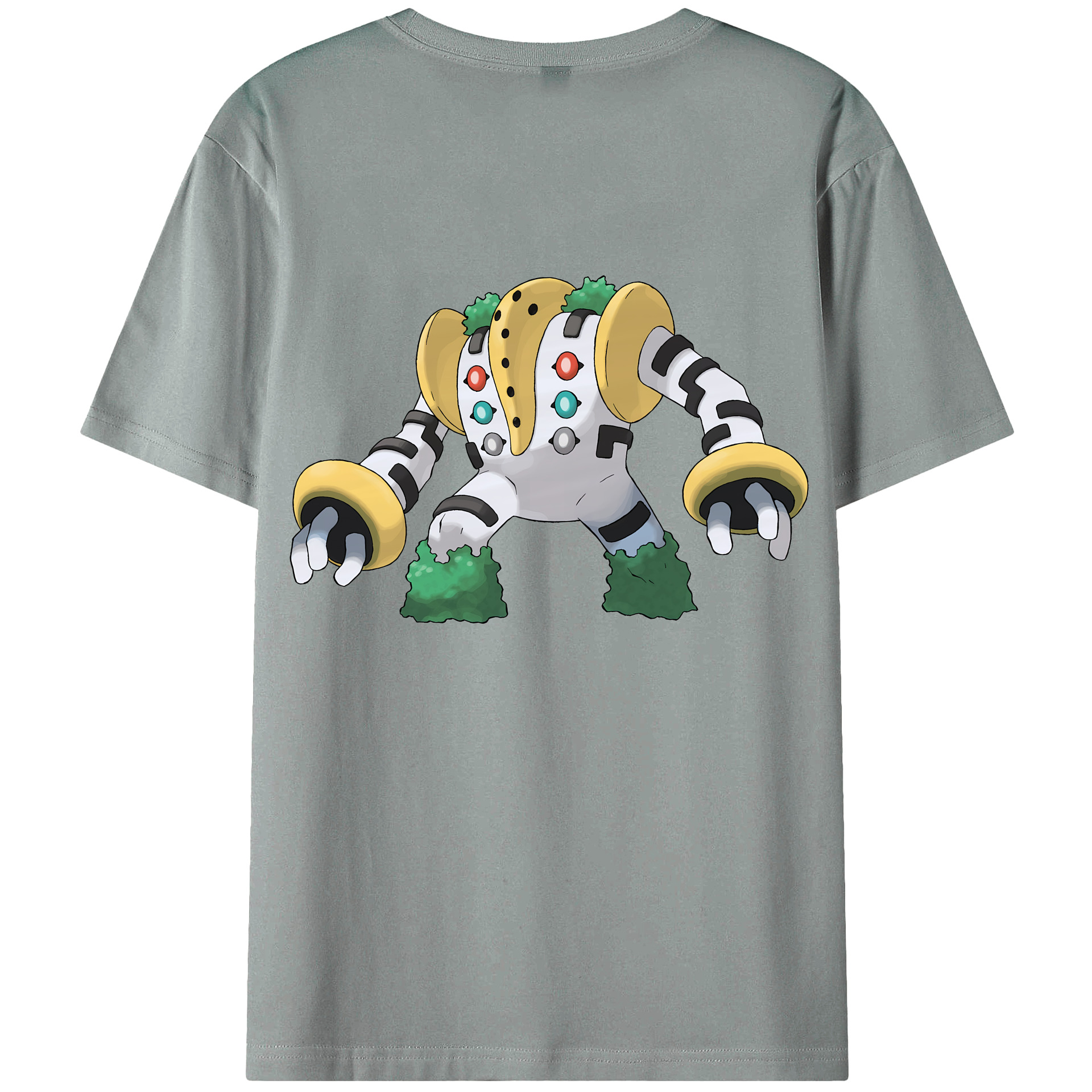 （画像用） ポケットモンスター Pokémon 綿100％ メンズ半袖Tシャツ（バックプリント） 通気性